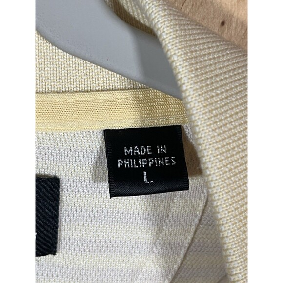 Arnold Palmer Laurel Valley Golf Country Club Men’s Yellow Striped Polo LG - Picture 4 of 8